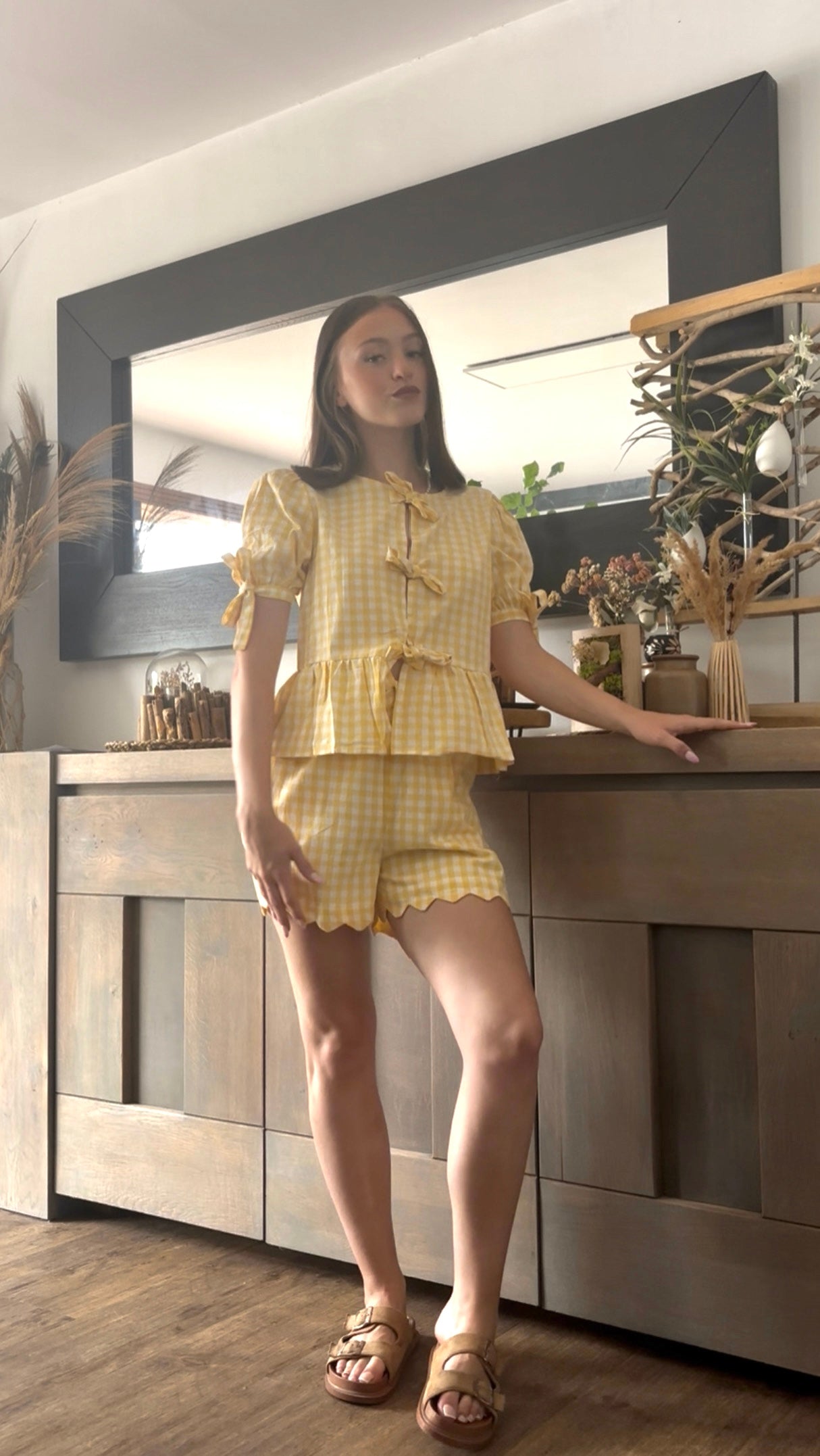 Ensemble Vichy jaune
