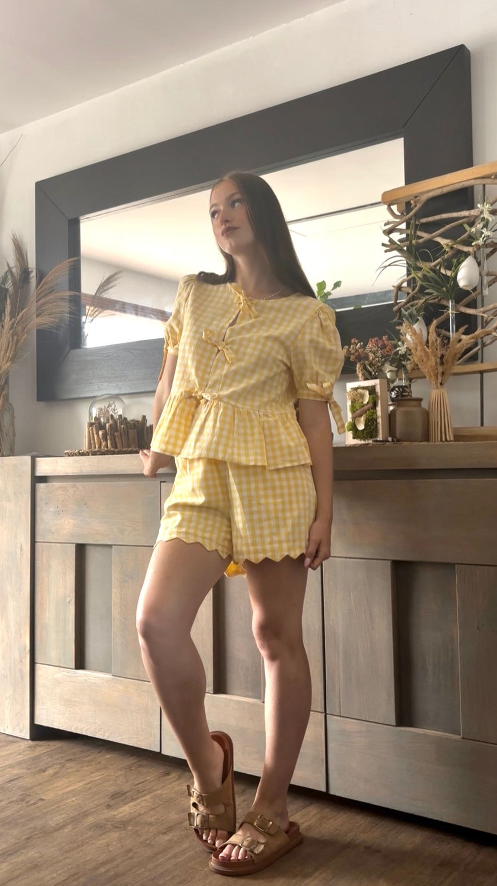 Ensemble Vichy jaune