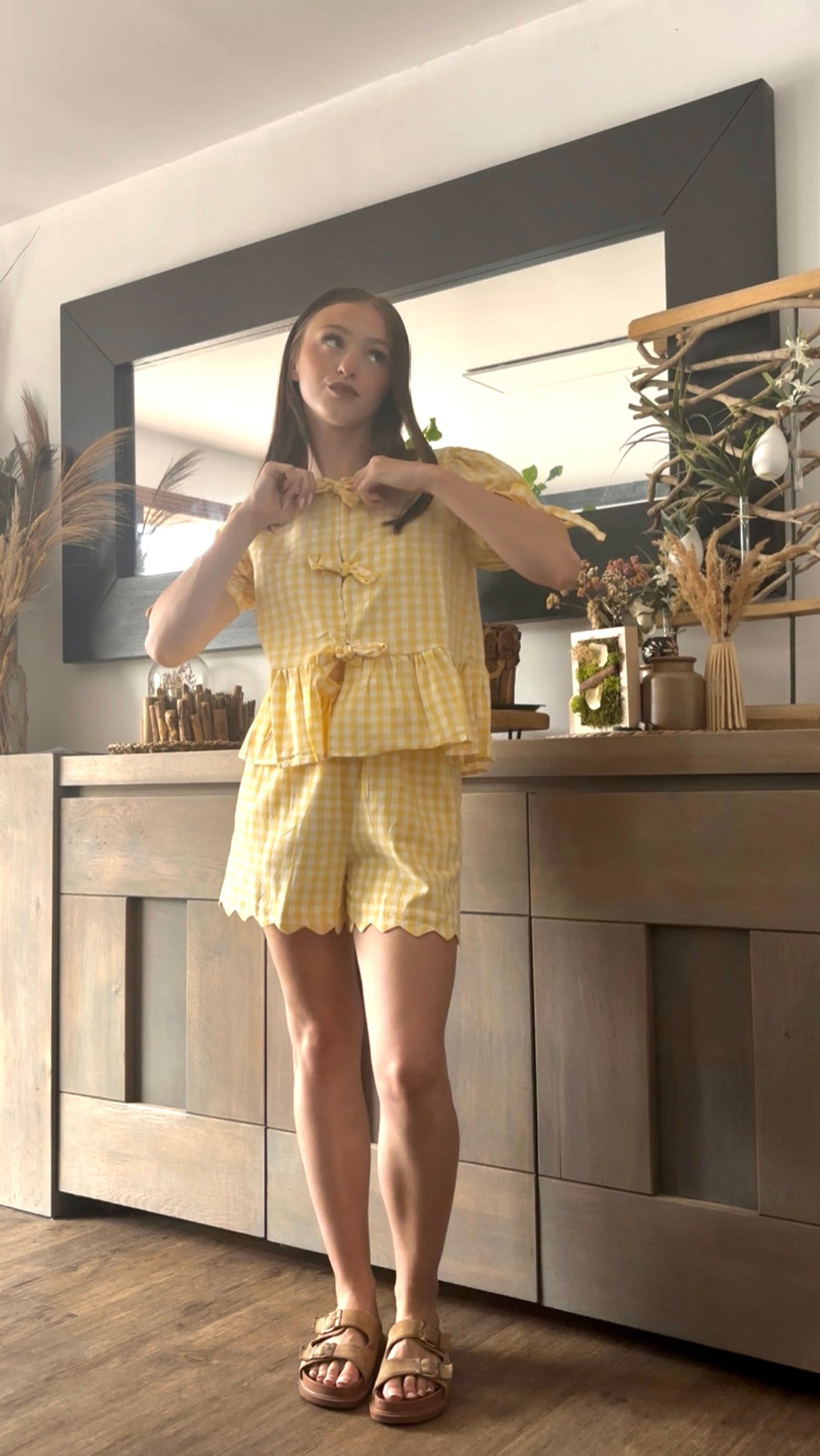 Ensemble Vichy jaune